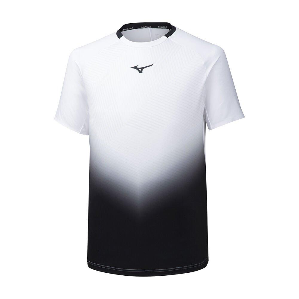 Mizuno Men's T-Shirts Shadow Graphic Black/White - HLTANMX-52